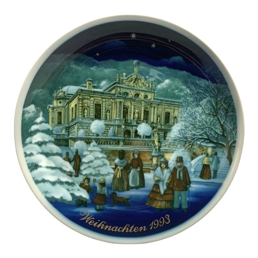 Vintage Royal Tettau Germany Christmas Porcelain Plate Weihnachten Xmas Plate